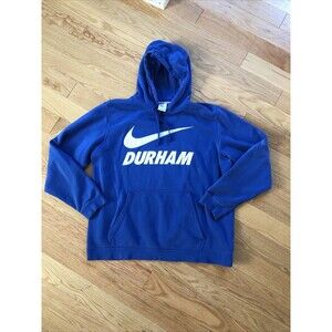 Nike Swoosh Durham Royal Blue Mens Hoodie XL Kangaroo Pocket Pullover